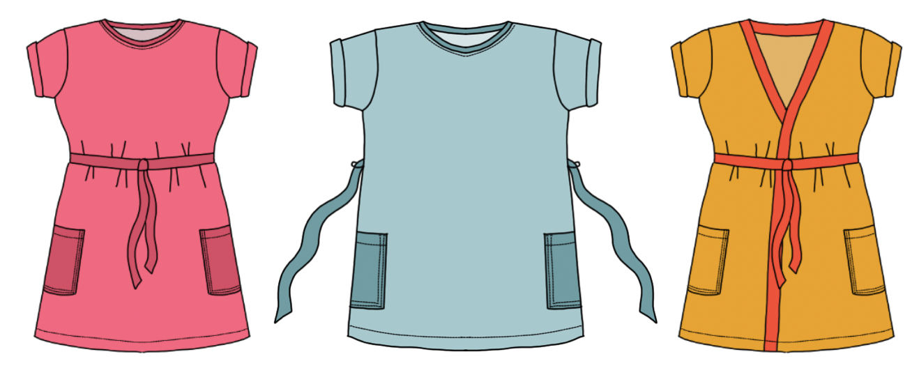 Umbrella Drink Dress Strl 34-56 PDF-mönster