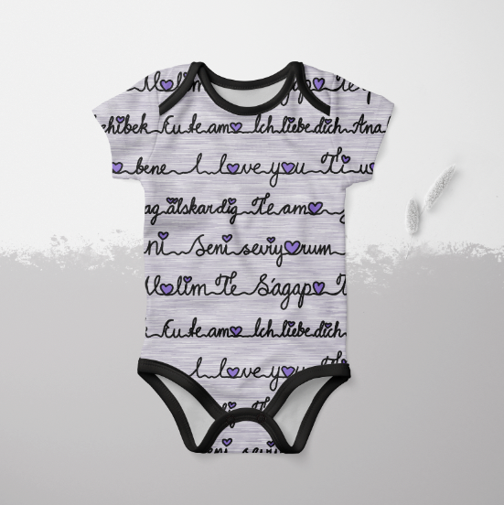I Love You Lavender GOTS-Jogging/French Terry