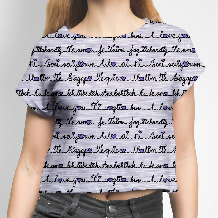 I Love You Lavender GOTS-Jogging/French Terry