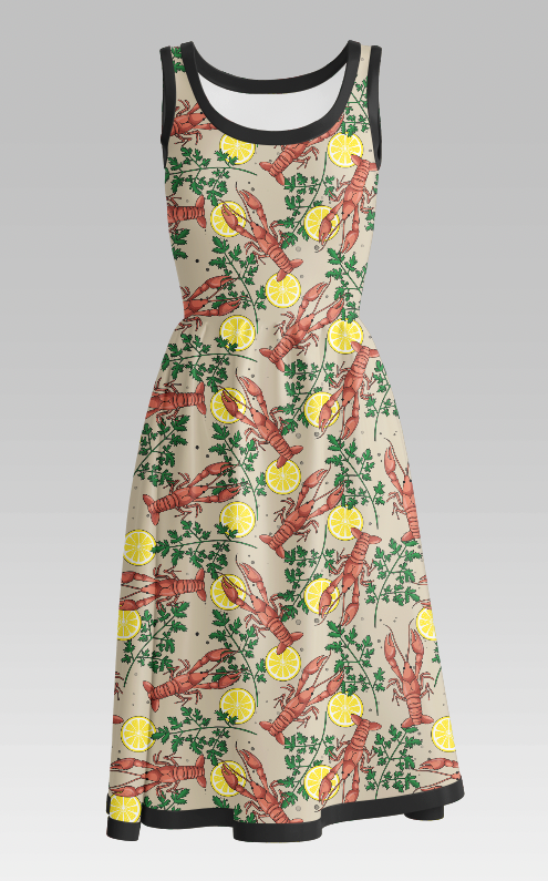 Kräftfest Beige Bomullscanvas Round 8 2022