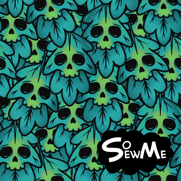 Skull Leaves GOTS-Jogging/French Terry Round 8 2022