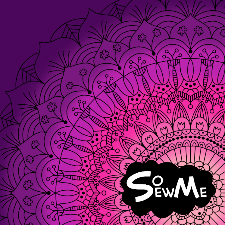 Mandala Skirt Purple Pink Cirkelkjolsrapport Apella-Jersey