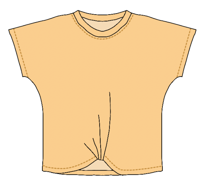 Knot Shirt Strl 34-56 PDF-mönster