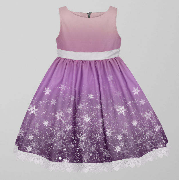 Winter Wonderland Purple bård-tryck GOTS-Trikå/Jersey Round 13 2022 FÖRHANDSBOKNING