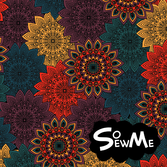 Happy Mandalas Dark Multi Apella-Jersey