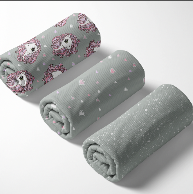 Ribbad GOTS-Trikå Snow Mint