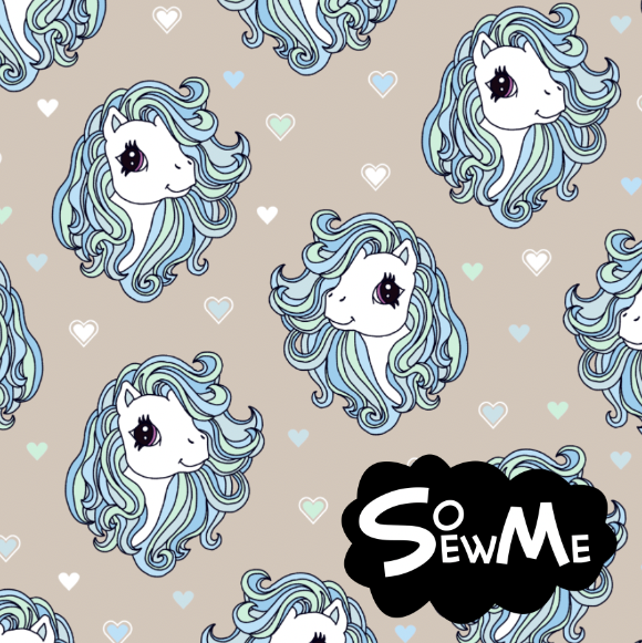 Ribbad GOTS-Trikå Ponnies Nude