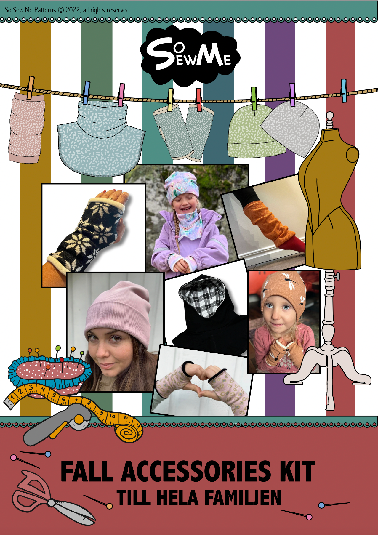 Fall Accessories Kit Strl Barn-Herr Pappersmönster