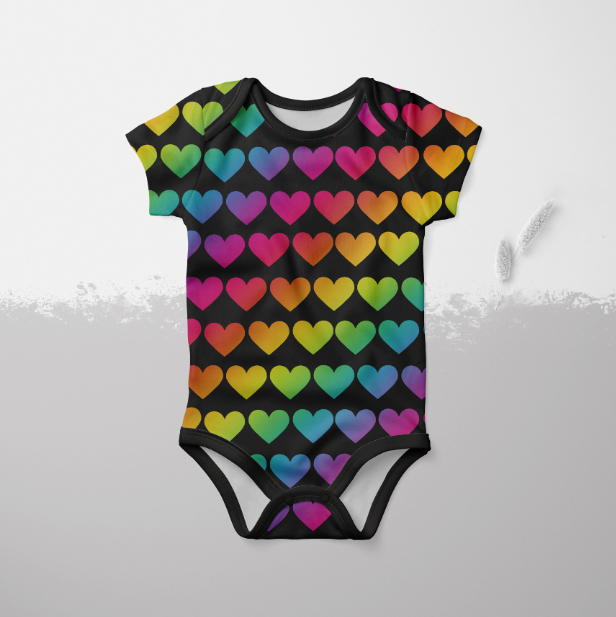 Regnbågshjärtan GOTS-Trikå/Jersey