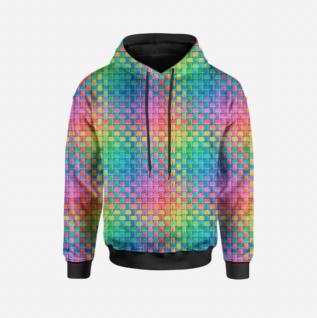 Basket Weave Rainbow GOTS-Trikå/Jersey