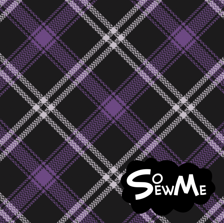 Twisted Tartan Purple GOTS-Trikå/Jersey