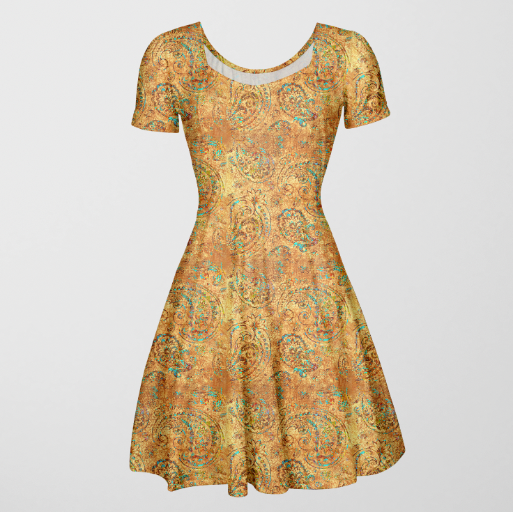 Boho Paisley Yellow GOTS-Trikå/Jersey