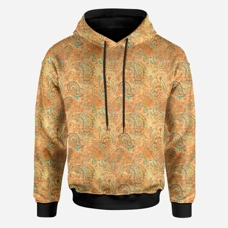 Boho Paisley Yellow GOTS-Trikå/Jersey