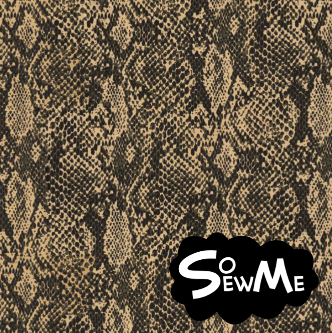 Snake Skin Brown GOTS-Trikå/Jersey