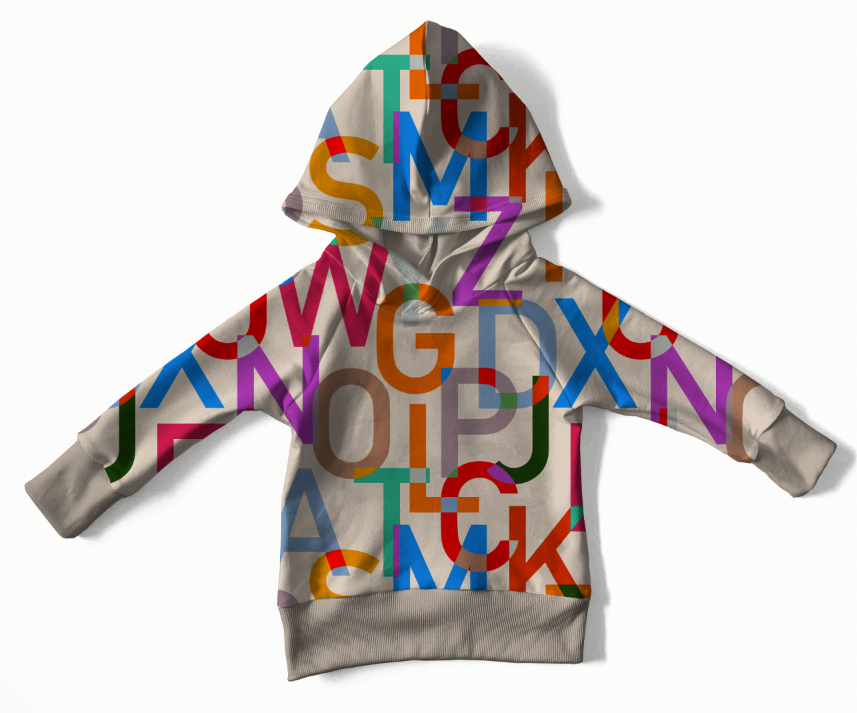 Cool Letters Beige GOTS-Trikå/Jersey
