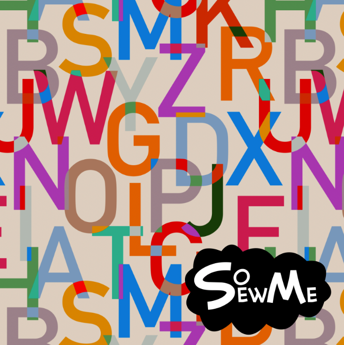 Cool Letters Beige GOTS-Trikå/Jersey
