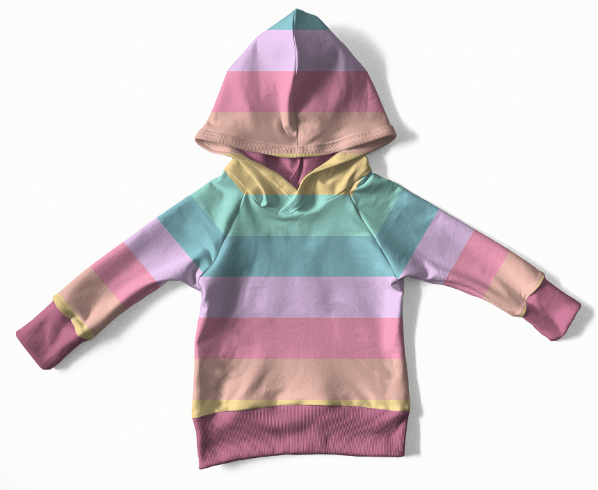 Wide Pastel Stripes GOTS-Trikå/Jersey