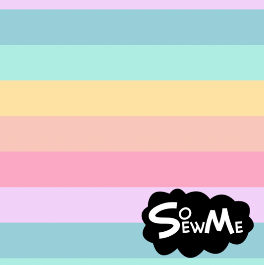 Wide Pastel Stripes GOTS-Trikå/Jersey