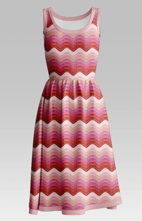 Zigzag Makramé Pink GOTS-Trikå/Jersey