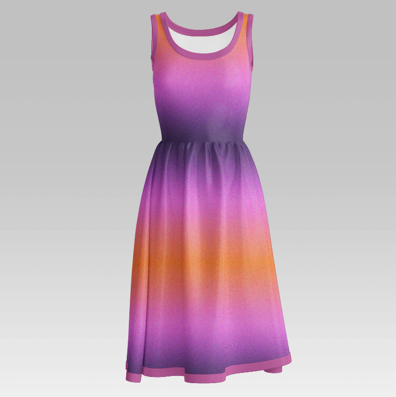 Ombre Pink-Purple-Orange GOTS-Trikå/Jersey