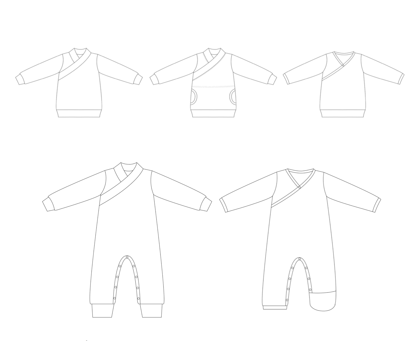 Rockin Romper Strl 44-164 PDF-mönster