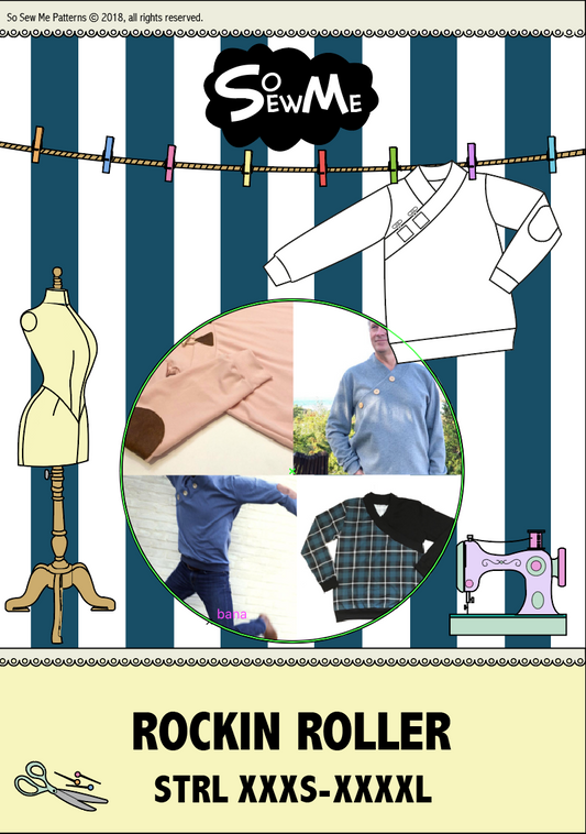 Rockin Roller strl XXXS-XXXXL Pappersmönster