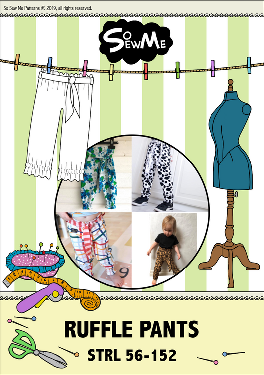 Ruffle Pants Strl 56-152 Pappersmönster