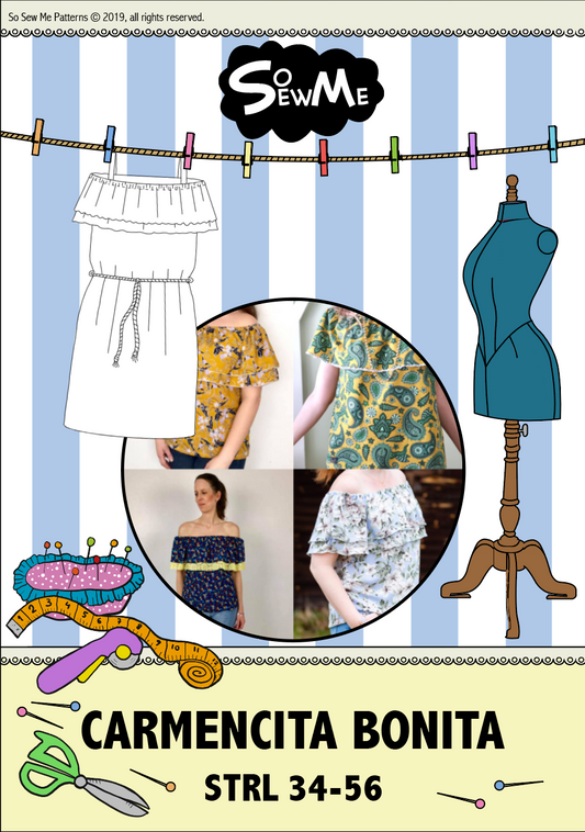Carmencita Bonita Strl 34-56 Pappersmönster