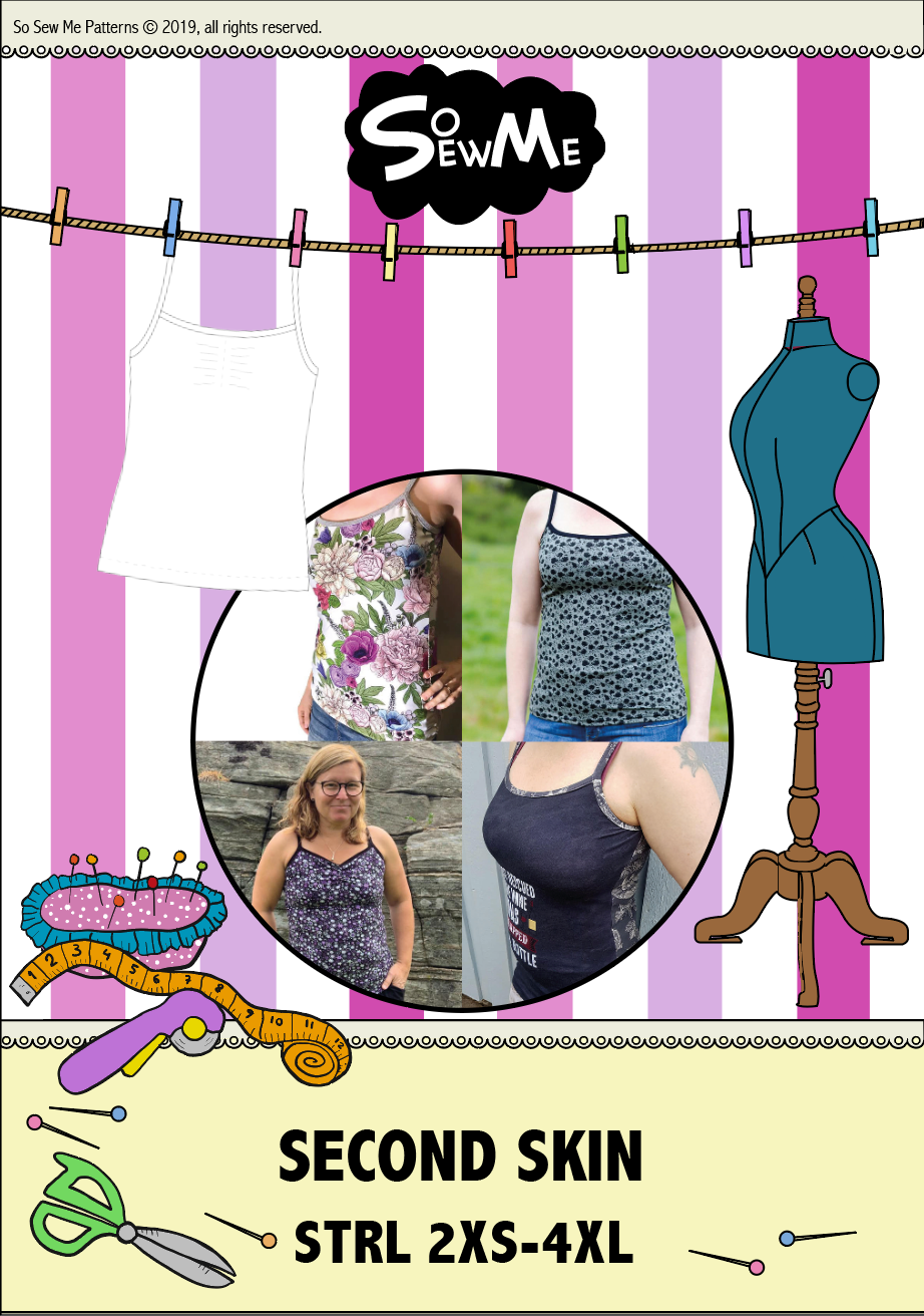 Second Skin Strl 2XS-4XL Pappersmönster