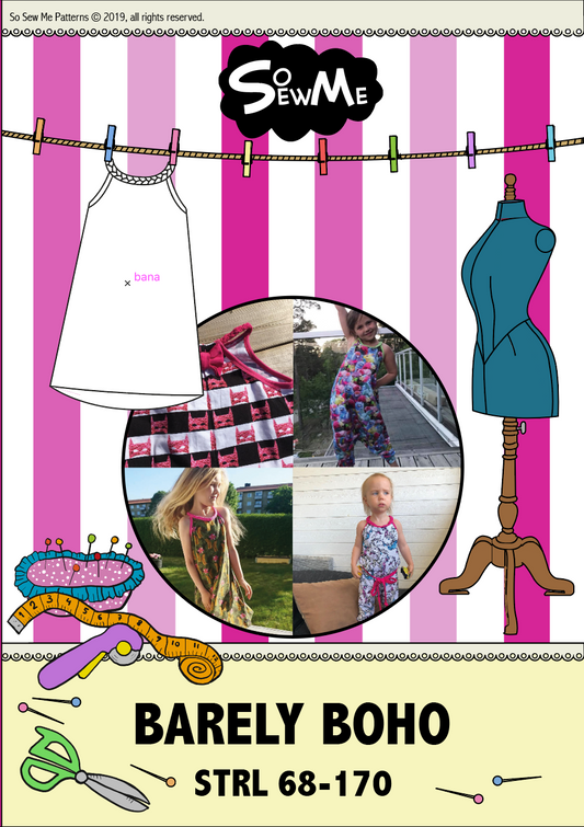 Barely Boho Strl 68-170 Pappersmönster
