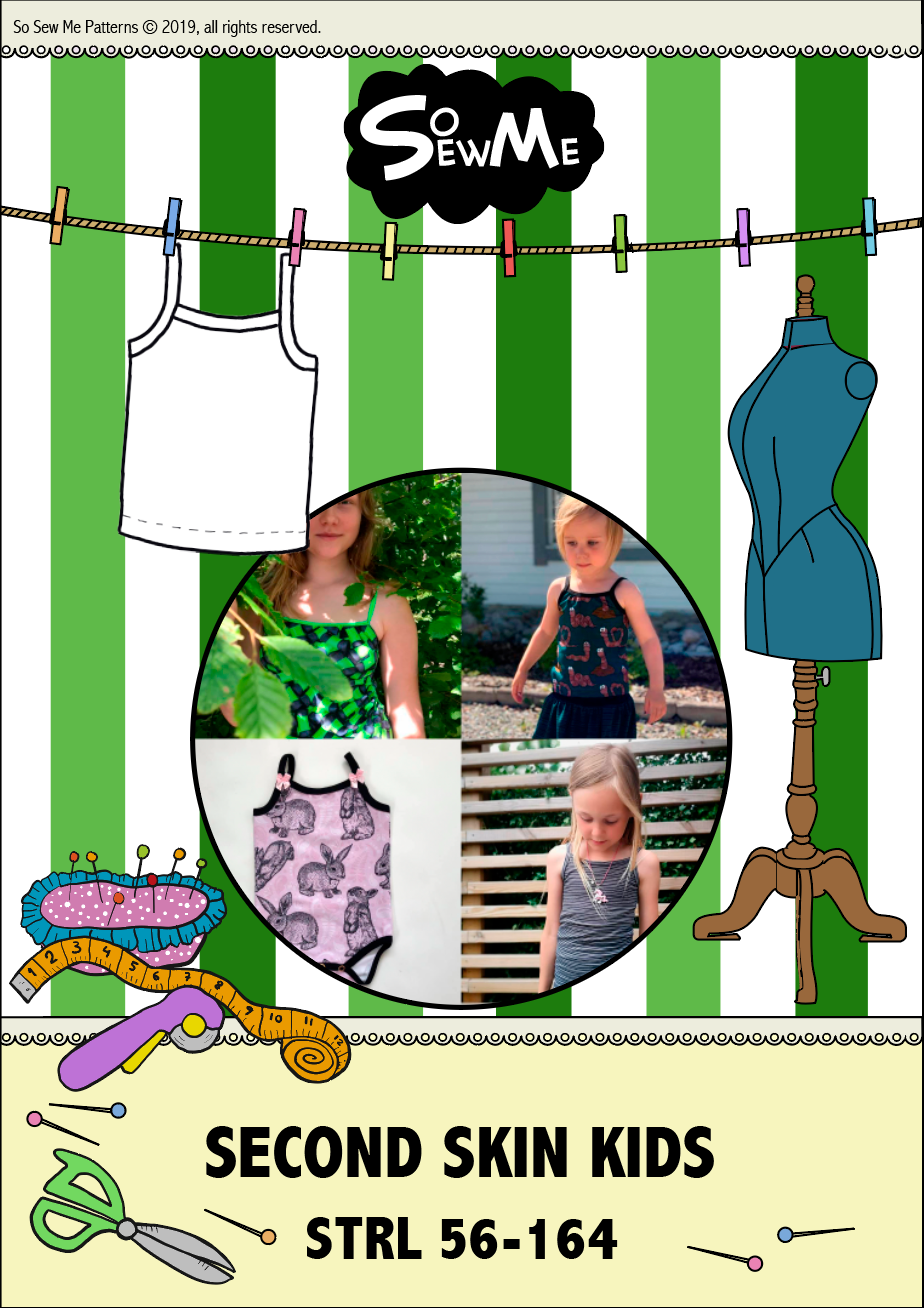 Second Skin Kids Strl 56-164 Pappersmönster