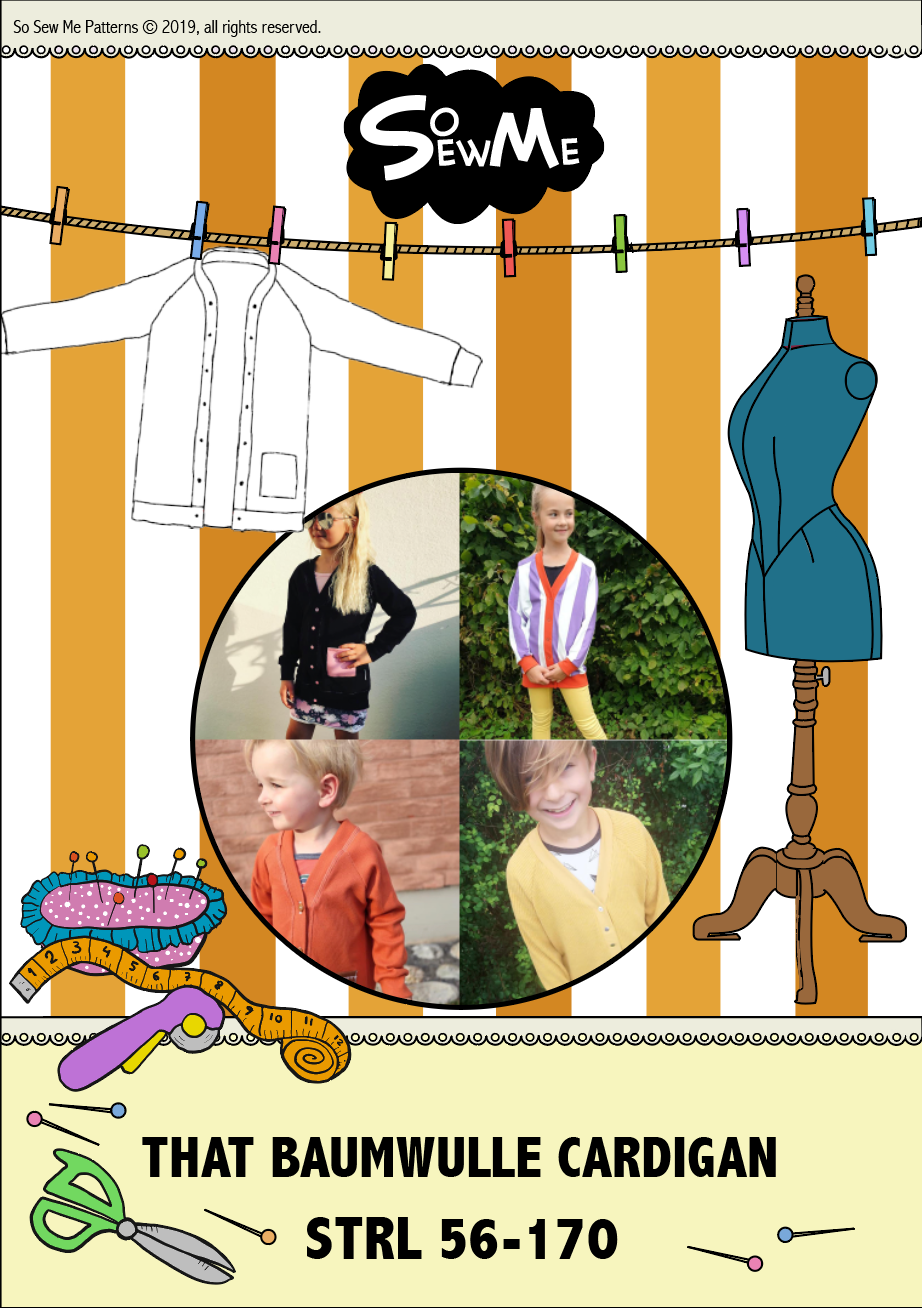 That BaumwULLE Cardigan Strl 56-170 Pappersmönster