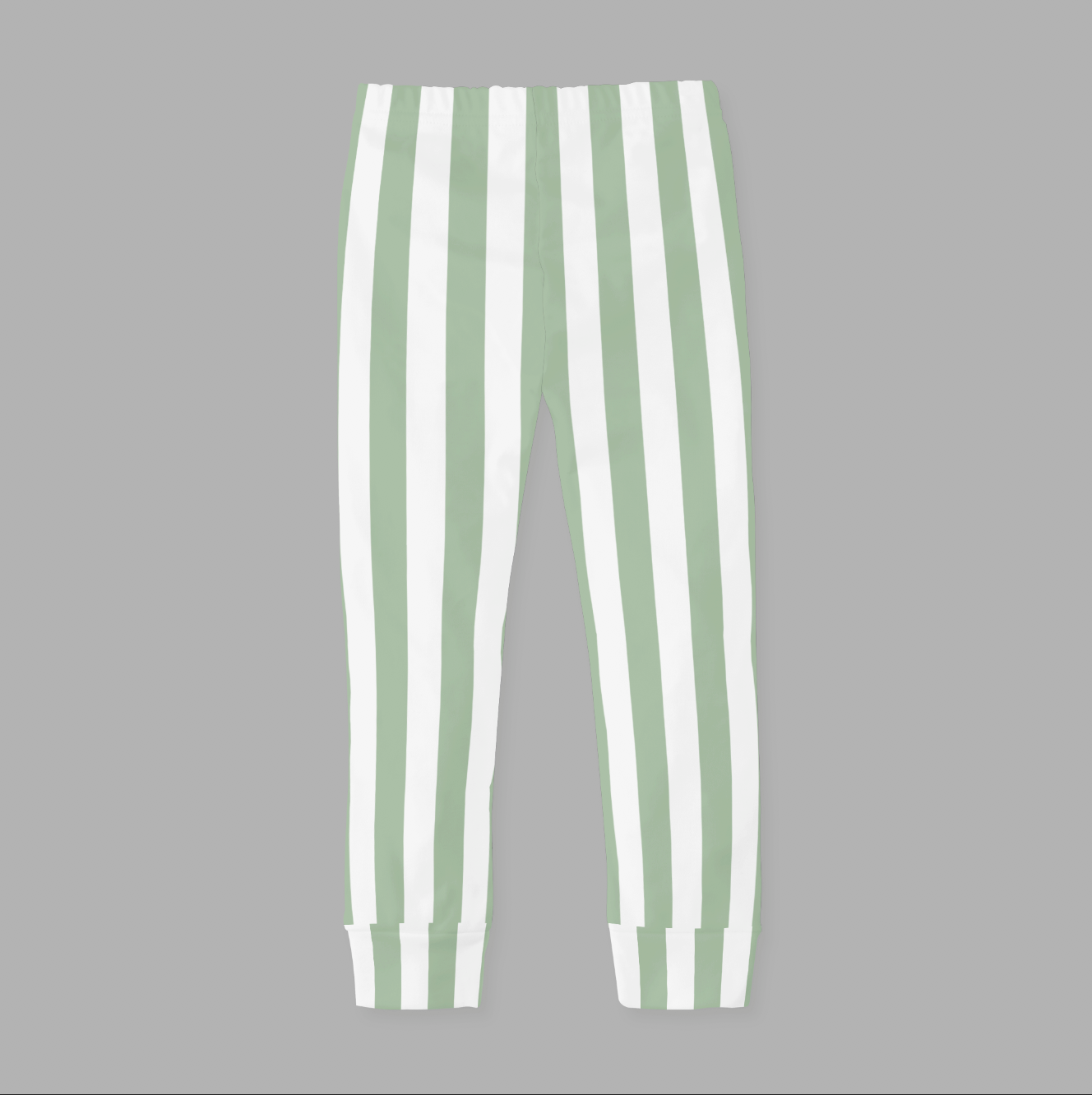Vertical Stripes Dusty Mint/White GOTS-Trikå/Jersey