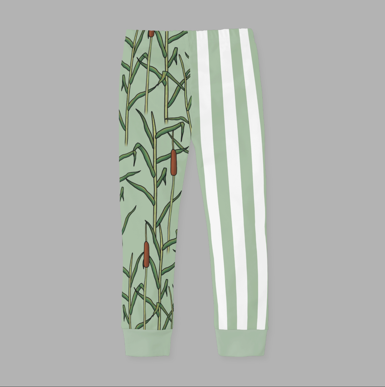 Vertical Stripes Dusty Mint/White GOTS-Trikå/Jersey