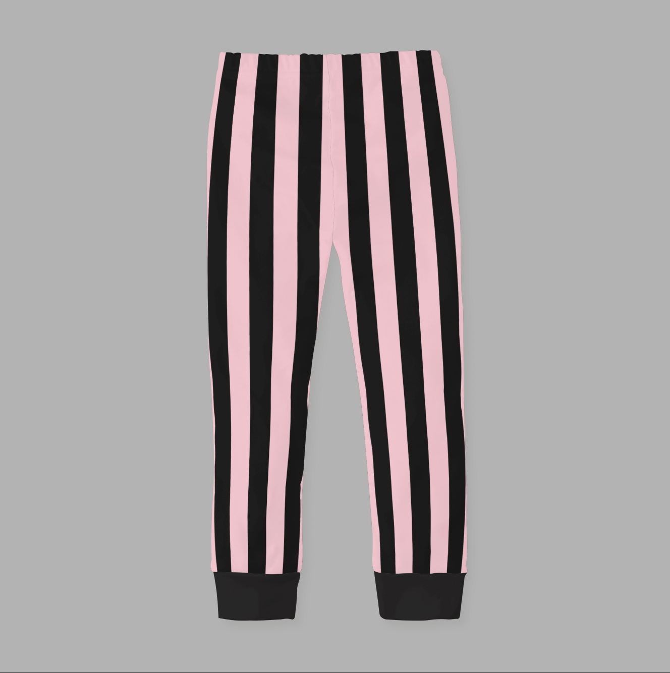 Vertical Stripes Pink/Black GOTS-Trikå/Jersey