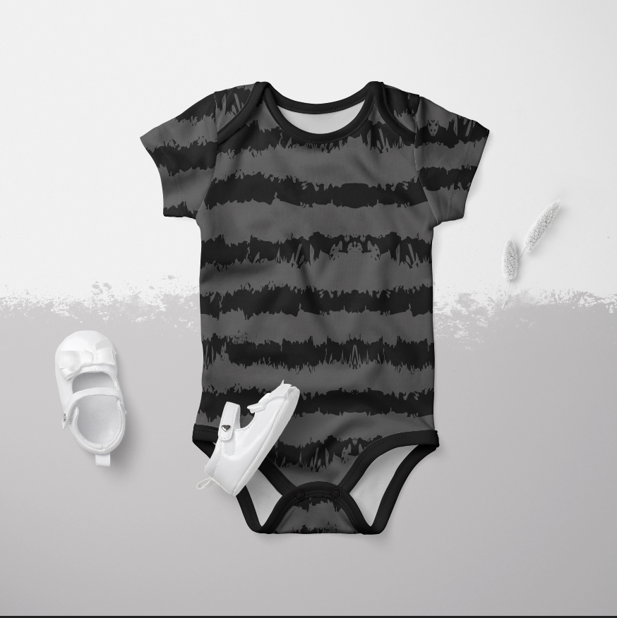 Dark Grey Stripes GOTS-Jogging/French Terry