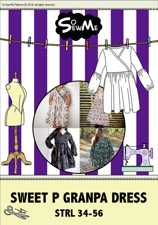 Sweet P Granpa Dress Strl 34-56 Pappersmönster