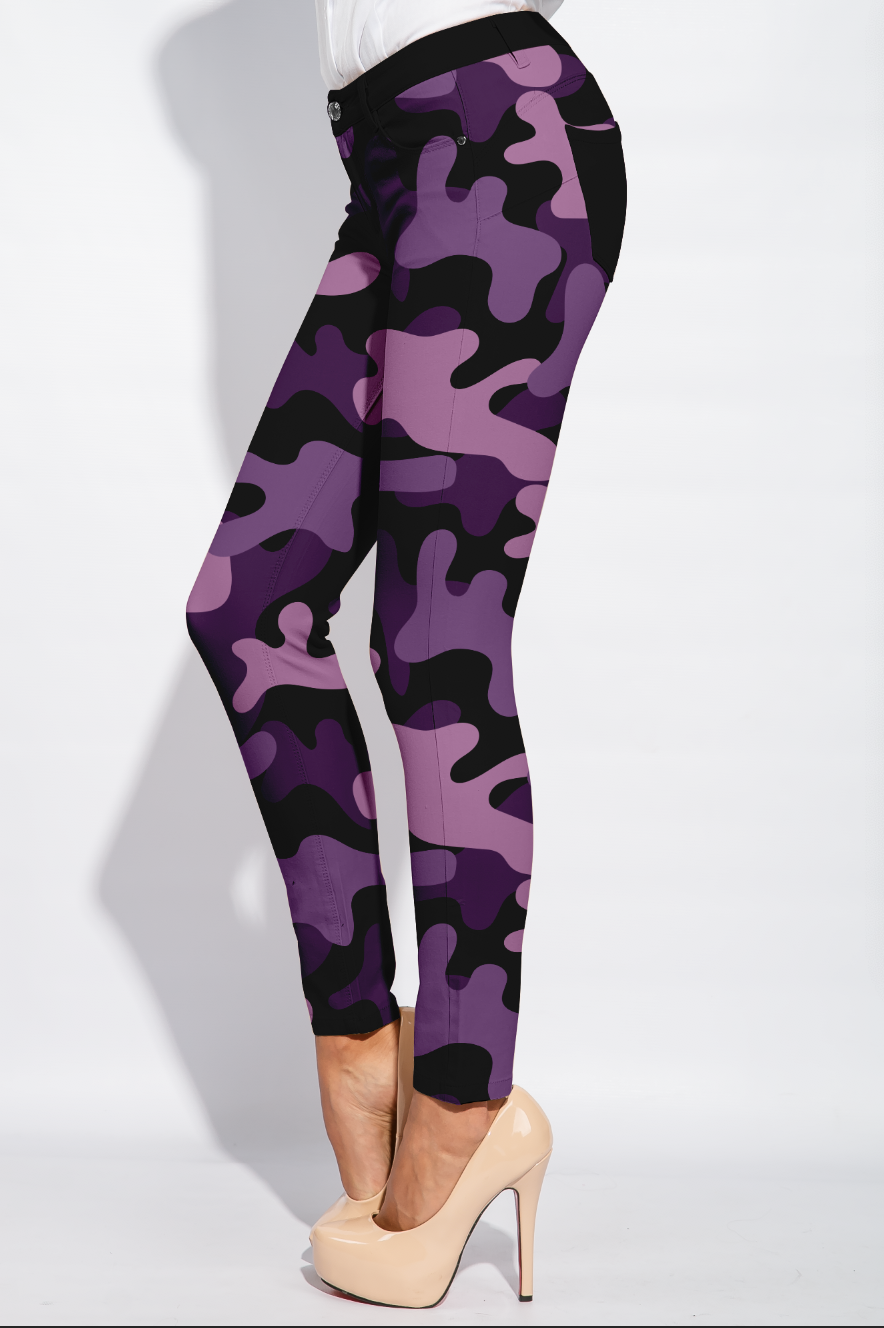 MEGA-camo Purple GOTS Sweatshirt/College