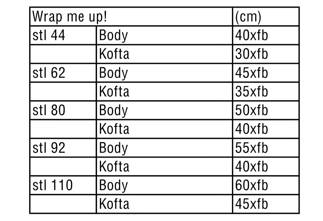 Wrap Me Up Strl 44-110 PDF-mönster