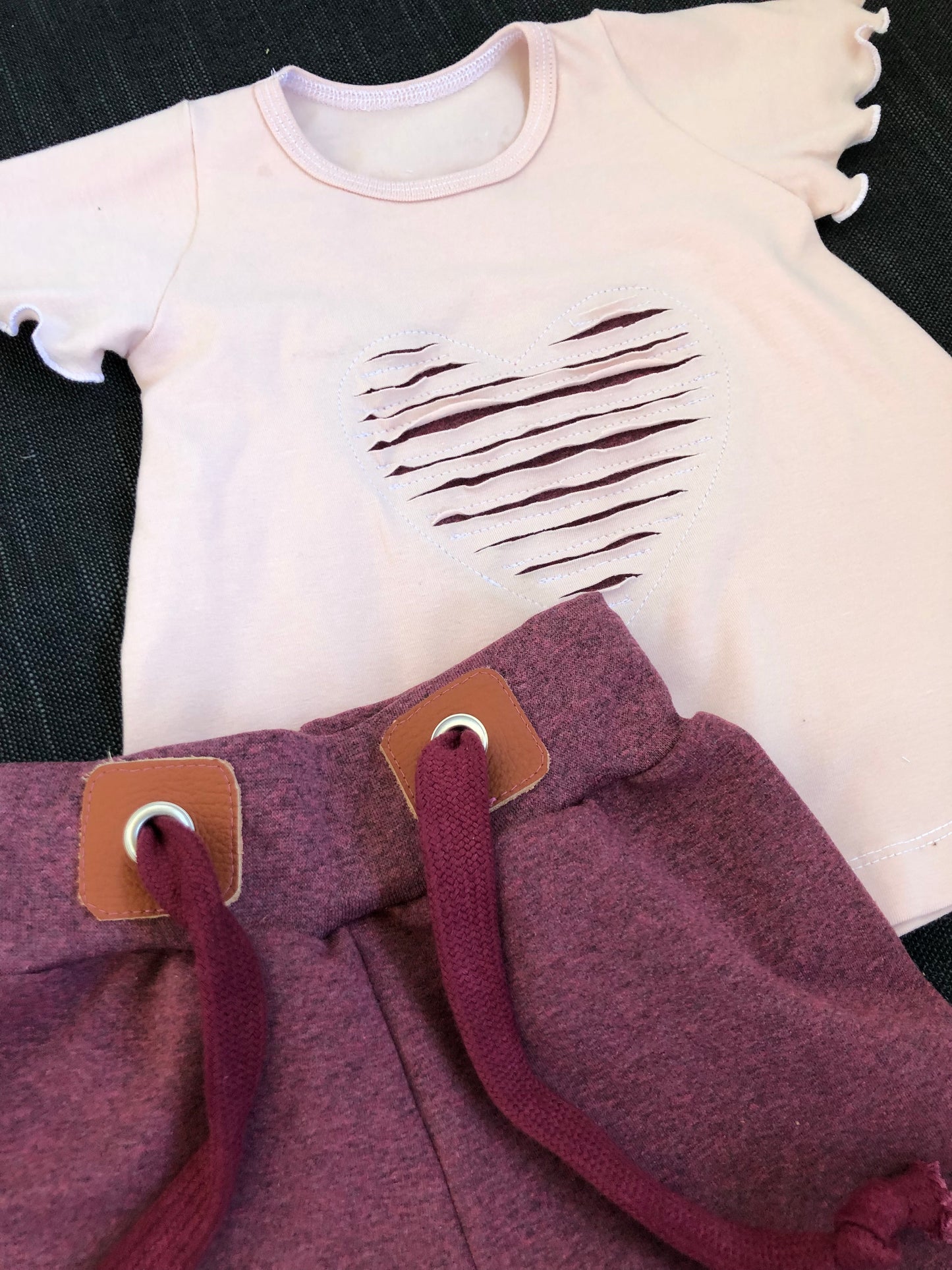 Öglad jogging Dark Salmon Melange