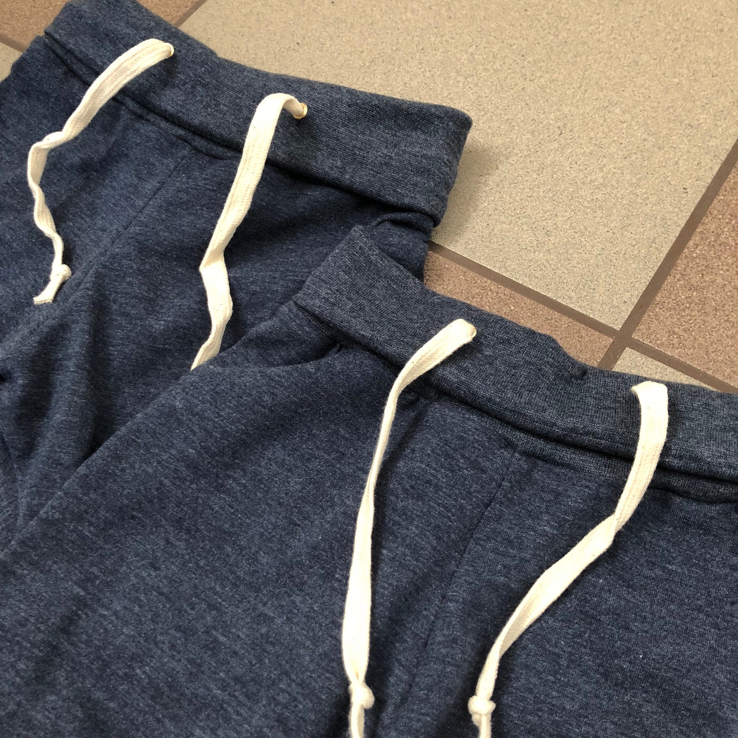 Mudd, rundstickad extra bred, Jeans Melange