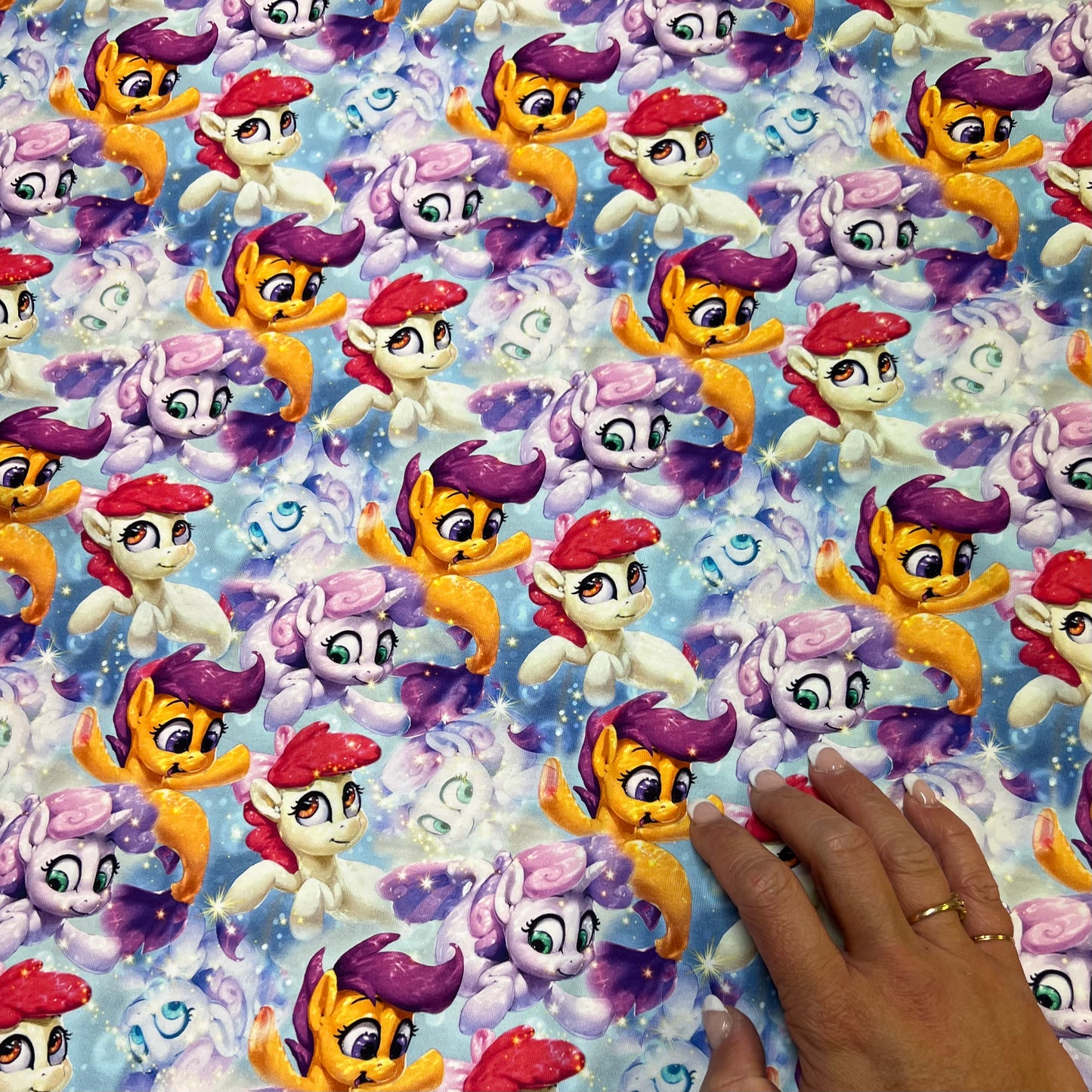Mermaid-ponnies Öglad Jogging/French Terry