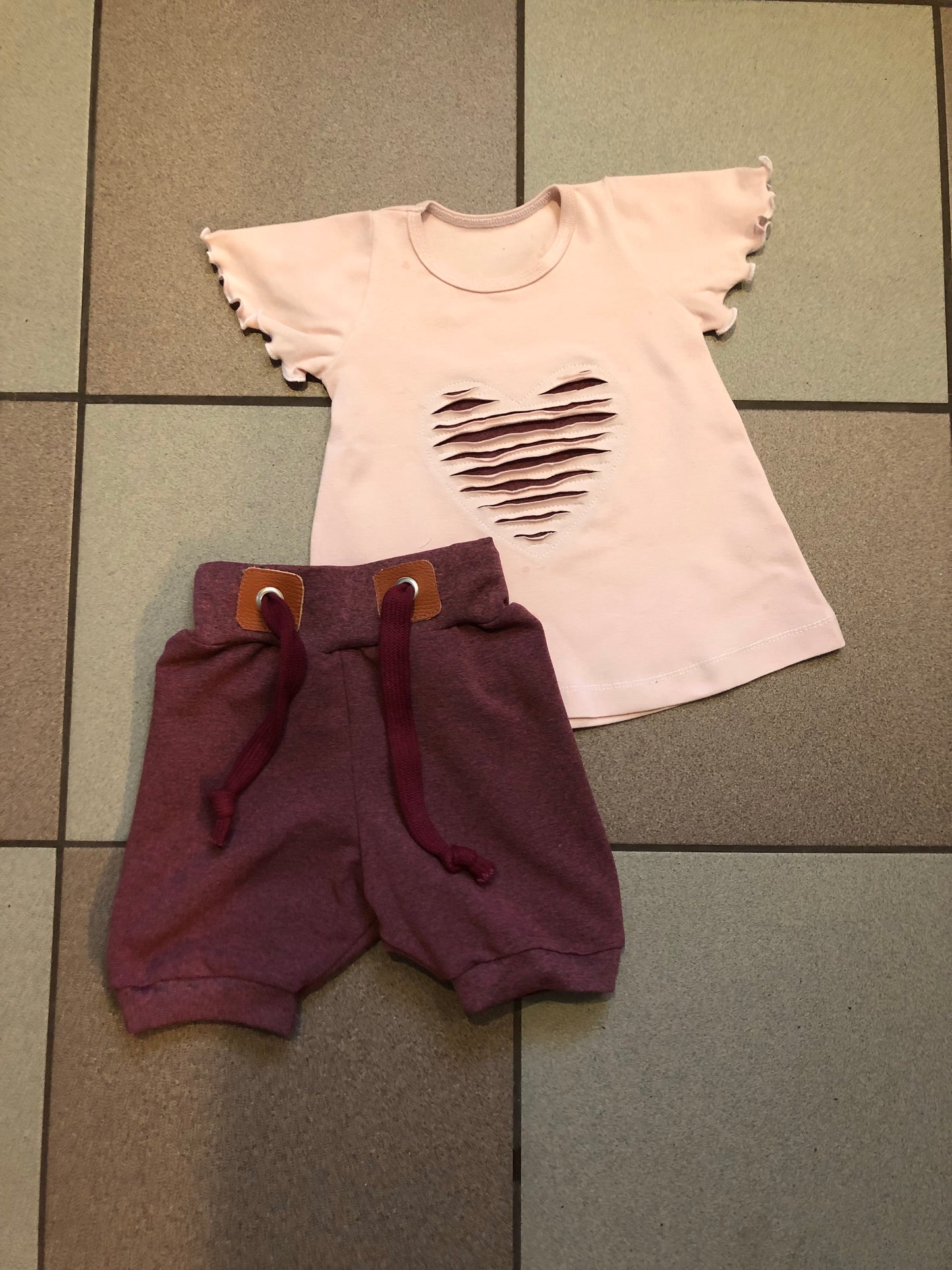 Öglad jogging Dark Salmon Melange