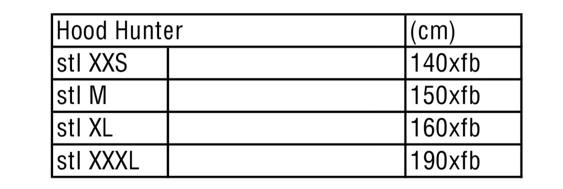 Hood Hunter strl XXS-XXXL Pappersmönster