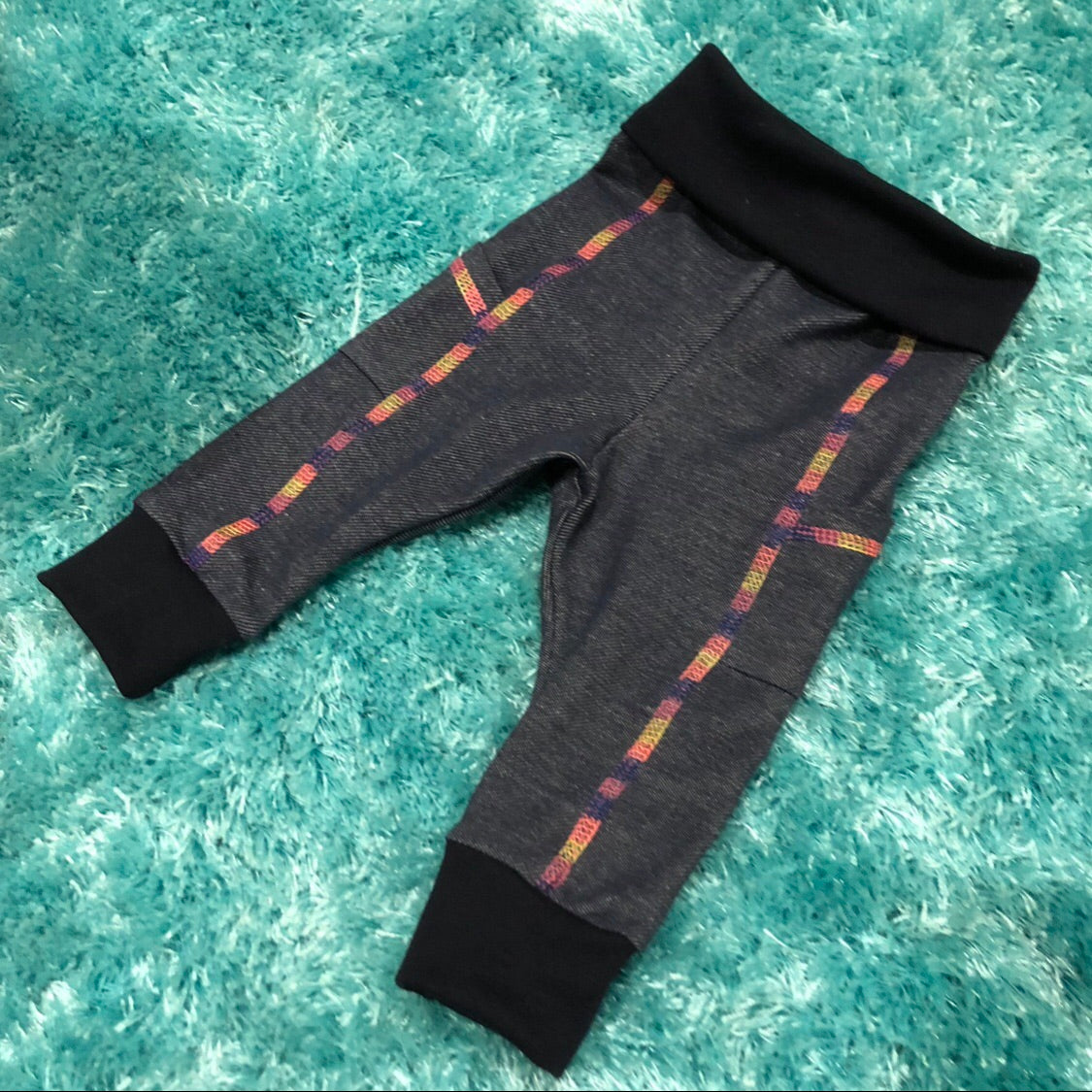 Mudd, rundstickad extra bred, Jeans Melange