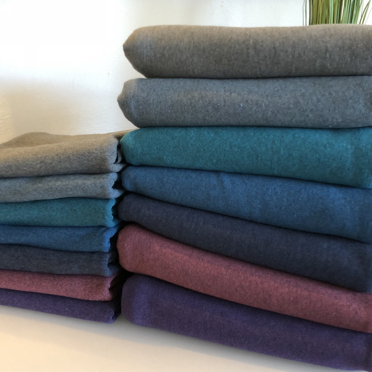 Mudd, rundstickad extra bred, Grey Melange