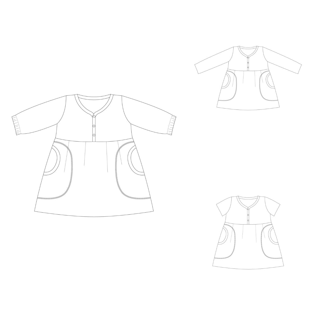 Mini Granpa Tunic Strl 56-170 Pappersmönster