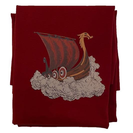 Barnpanel Vikingaskepp Wine Red Öglad Jogging