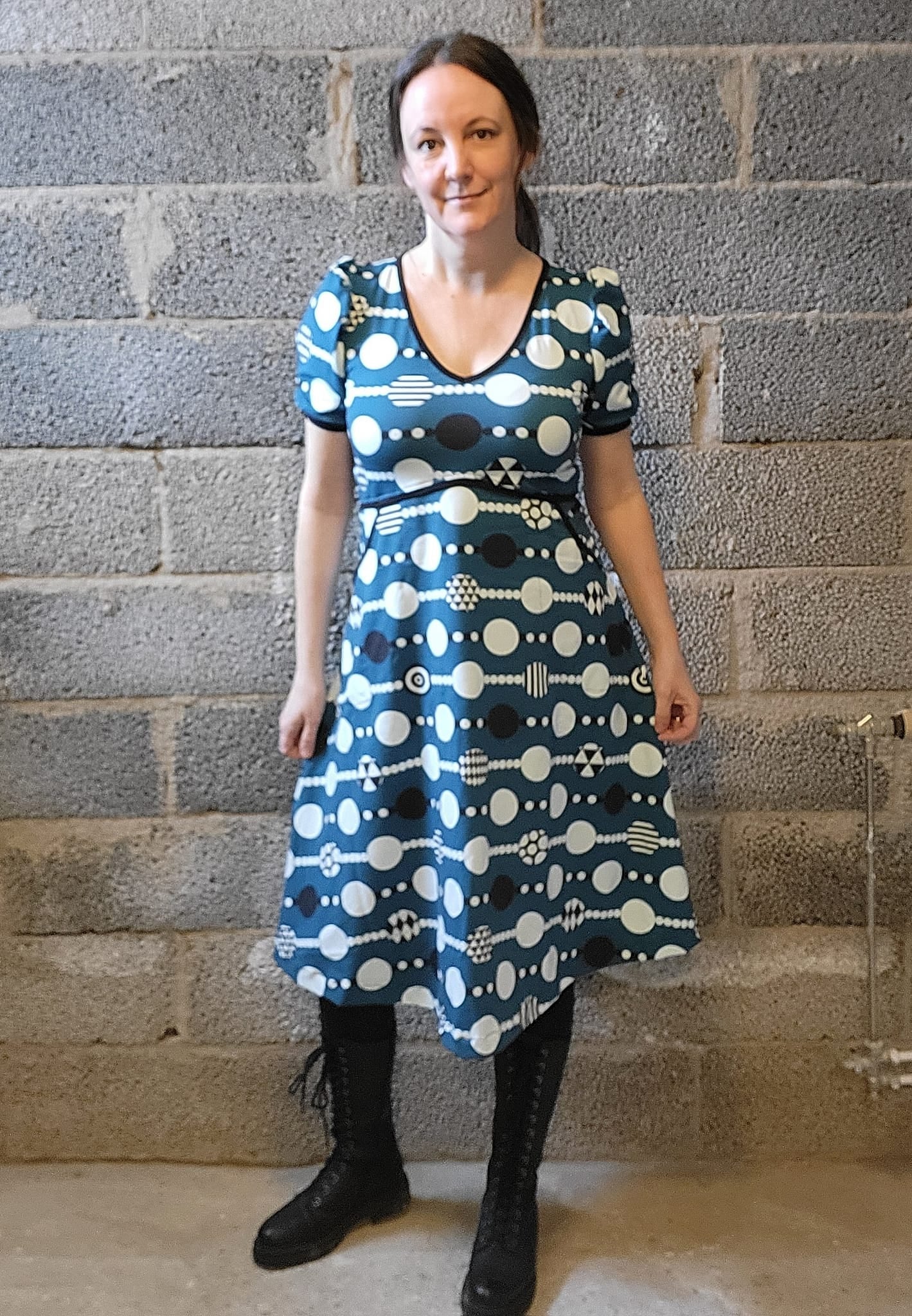 Button Up Dress Strl 34-56 PDF-mönster