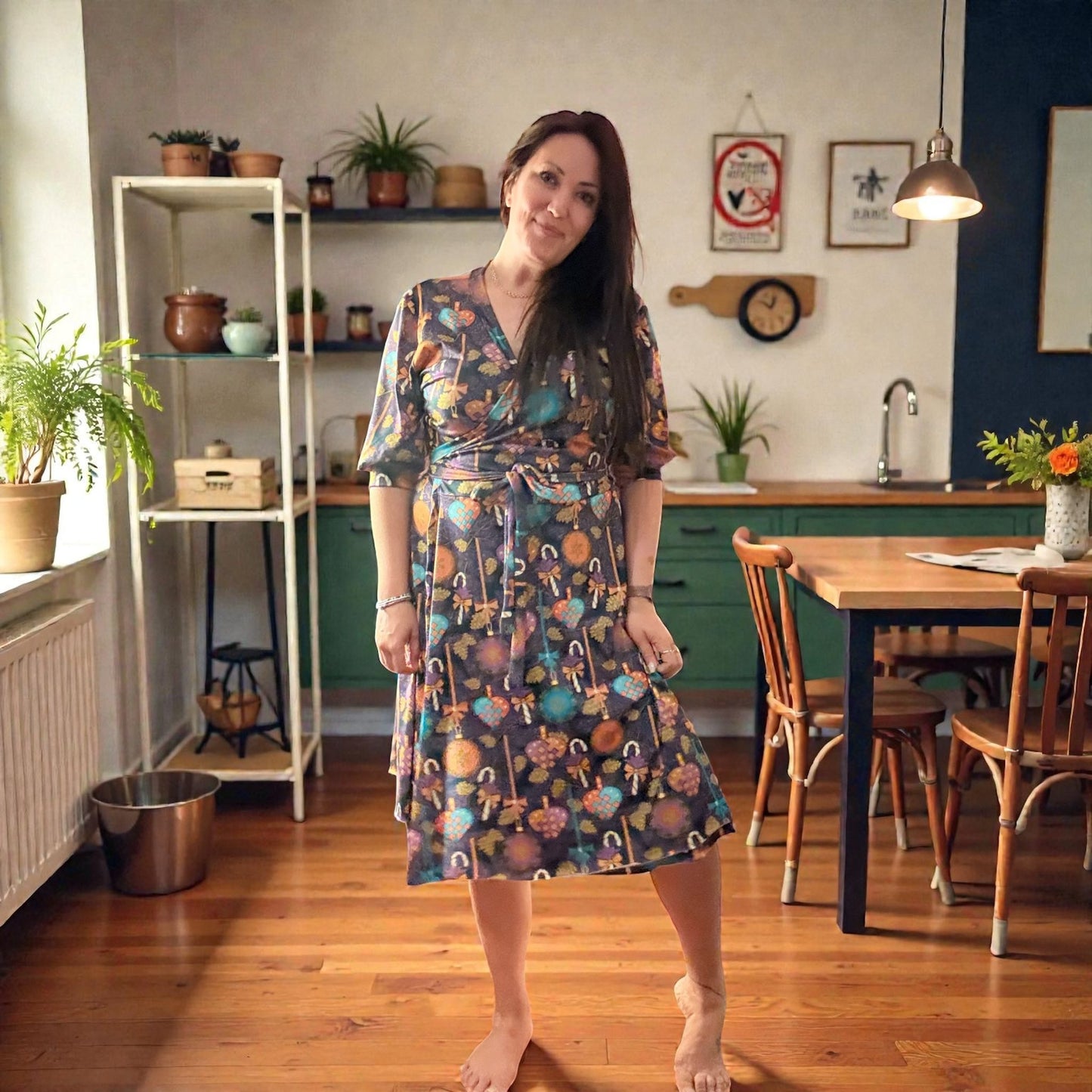 Wow Wrap Dress Strl 34-56 PDF-mönster
